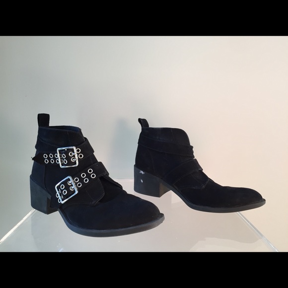 Black Booties with Buckles - Picture 4 of 13